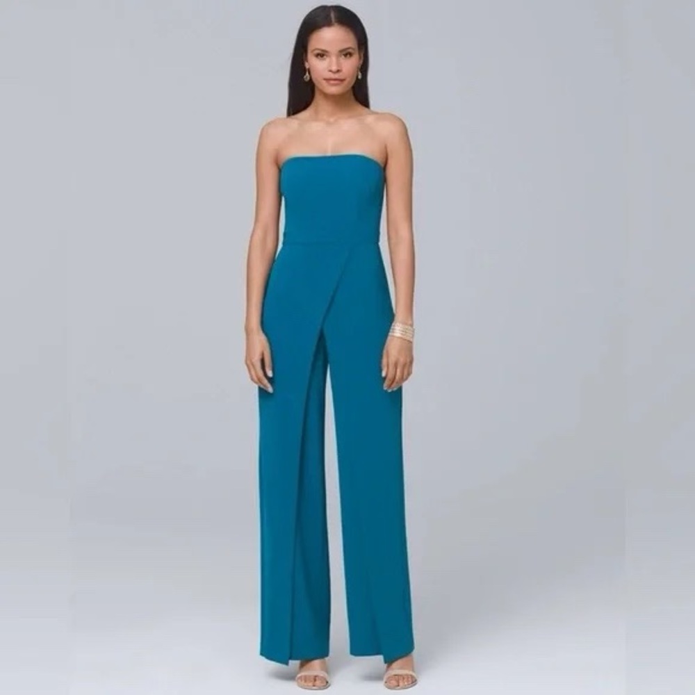 White House Black Market Split-Leg Strapless Jumpsuit
